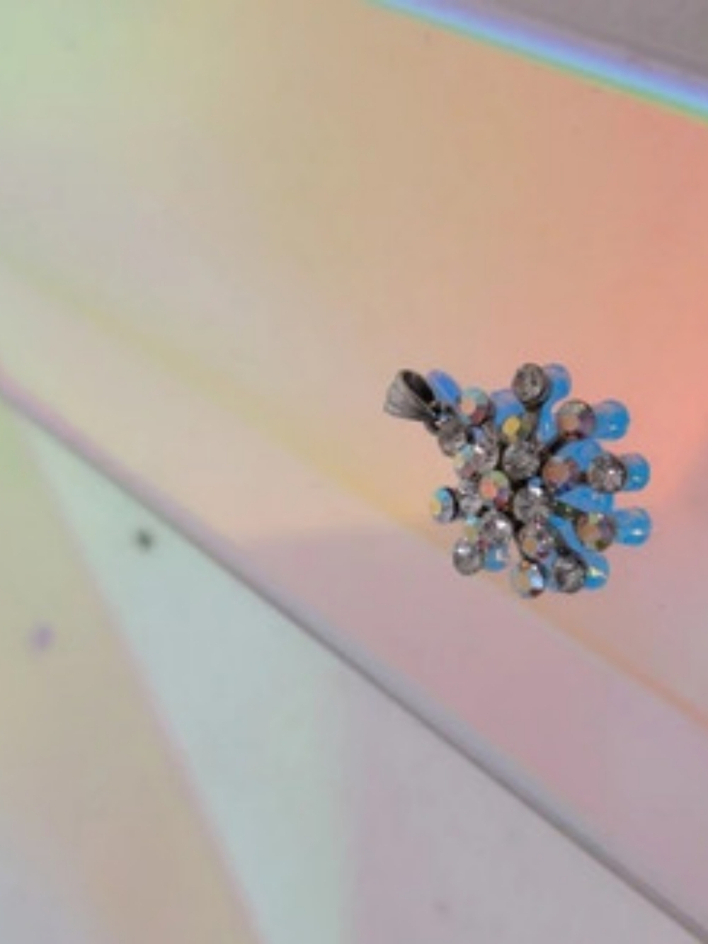 Blue & Silver Cluster Brooch